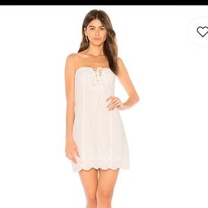 White strapless dress NWT